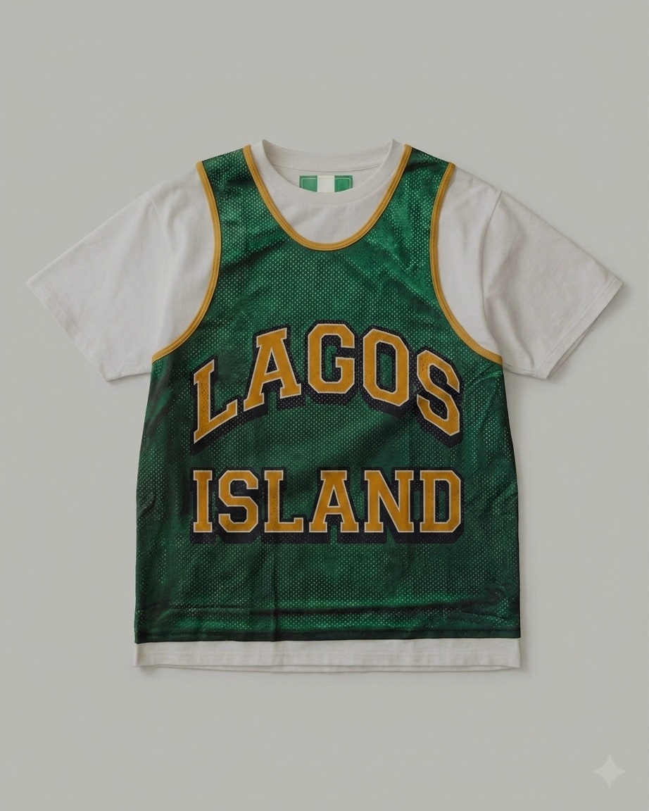 PUFF HAM Lagos Island Basketball Tee front